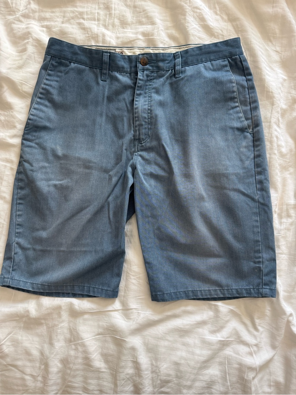 Volcom Men's Slate Blue Flat Front Shorts